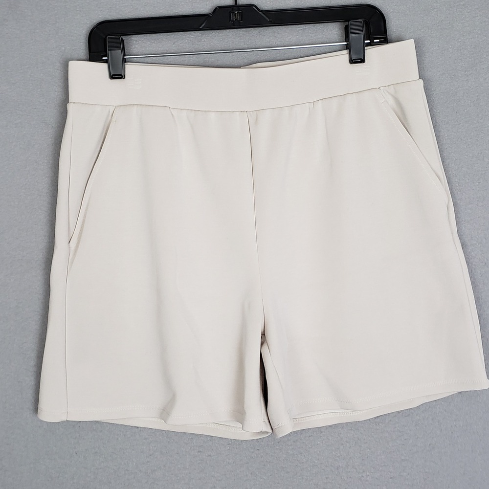 Lazy Pants Size L Sweat Shorts Cream Comfy Loungewear Minimalist‎ Athleisure